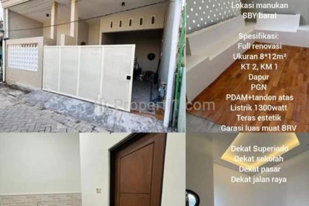 Dijual Rumah Full Renovasi Dekat Jalan Raya di Tandes, Surabaya
