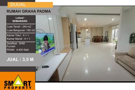 Jual Rumah Bagus 2 Lantai Furnish Siap Huni Graha Padma Dekat SMU Karangturi Semarang