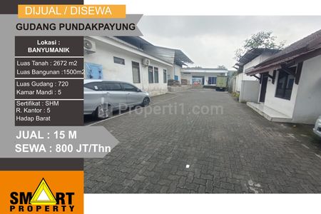 Sewa Gudang Siap Pakai di Pundak Payung Banyumanik Semarang