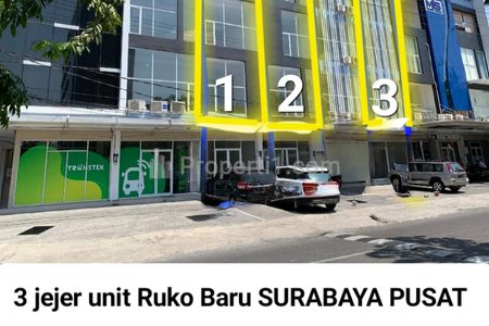 Dijual Jejer 3 Ruko Baru Modern 4 Lantai di Jalan Prapanca Surabaya - Parkiran Luas Dekat Bank BCA Diponegoro, Dr. Soetomo, WR. Supratman
