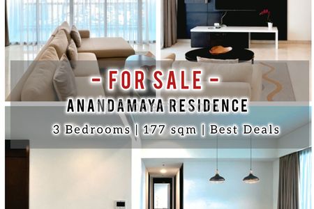 Jual Apartemen Anandamaya Sudirman, 3BR 177sqm, Perfect for Invest, Furnished, Direct Owner