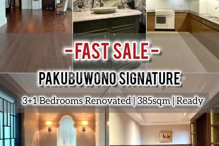 Jual Cepat Apartemen Pakubuwono Signature – Renovated 3+1 BR 385 sqm Fully Furnish, Best Deal for Best Pool View and Ready to Used DIRECT OWNER