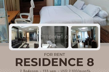 Sewa Apartemen Super Spacious di Residence 8 Senopati Tipe 2BR 133 m2 Furnished
