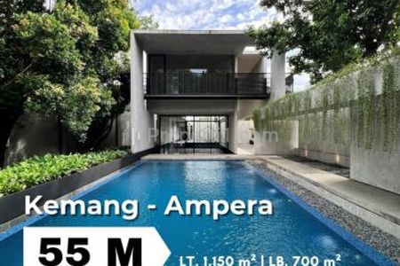 Jual Rumah Kemang Ampera Jakarta Selatan 4 + 1 Kamar Unfurnished, Ada Kolam Renang