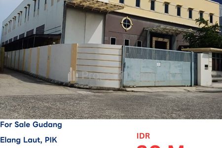 Dijual Lelang Gudang Elang Laut PIK Jarang Ada Luas Tanah 1.564 m2, Jakarta Utara