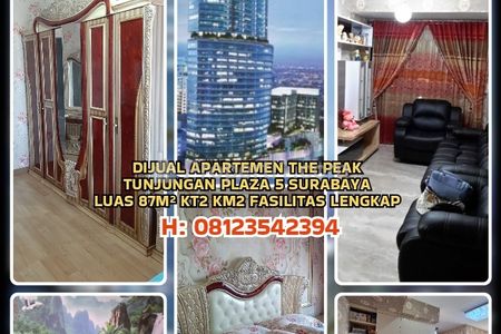 Dijual Apartemen The Peak Tunjungan Plaza V Surabaya, 87m² 2 KT Fasilitas Lengkap, Lokasi Strategis di Pusat Kota Surabaya