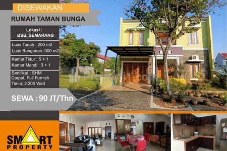 Sewa Rumah Hadap Timur Dekat Unika BSB di Graha Taman Bunga BSB Semarang