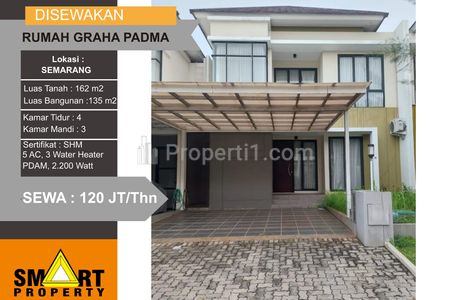 Sewa Rumah 2 Lantai Dekat SMU Karangturi di Graha Padma Semarang