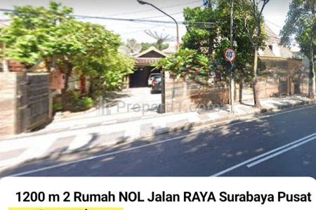 Disewakan Rumah Raya Diponegoro, Surabaya Pusat - Hadap Nol Jalan Raya, Cocok Buat Segala Usaha