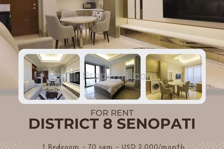 For Rent Apartment 1BR Fully Furnished in District 8 Senopati – Selangkah ke SCBD
