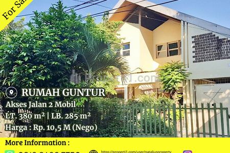 Dijual Rumah Guntur Setiabudi Jakarta Selatan Hitung Tanah, Lokasi Sangat Strategis, Nyaman Jalan 2 Mobil
