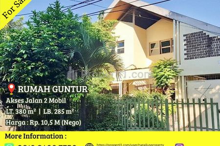 Dijual Rumah Guntur Setiabudi Jakarta Selatan Hitung Tanah, Lokasi Sangat Strategis, Nyaman Jalan 2 Mobil