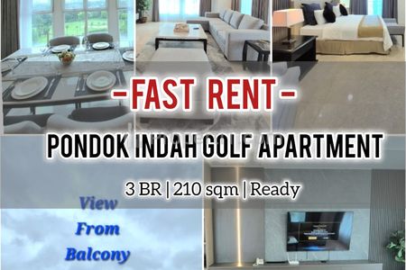 Disewakan Apartemen Pondok Indah Golf, 3BR 230sqm, Furnished, Bagus & Ready to Move in