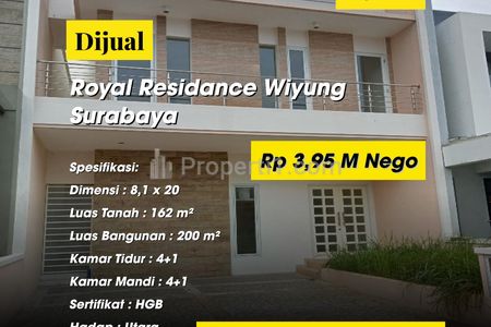 Dijual Rumah Royal Residence Wiyung Surabaya Selatan