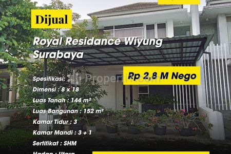 Dijual Rumah Royal Residence Wiyung Surabaya Selatan