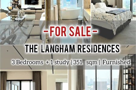 Jual Cepat Apartemen Langham Residences 3 BR + 1 Study 351 sqm, Furnished Bagus, Direct Owner - Yani Lim 08174969303