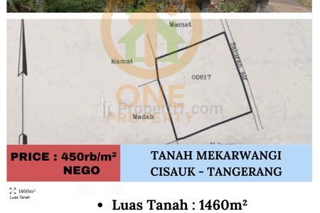 Dijual Tanah di Mekarwangi, Cisauk - Tangerang