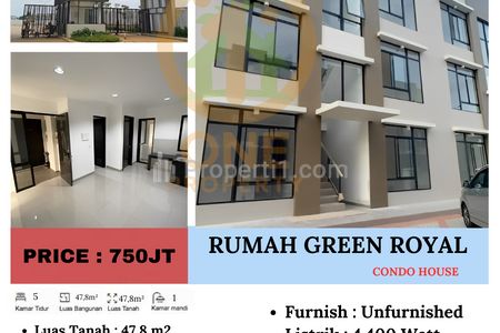Dijual Rumah Green Royal Condo House, Kalideres - Jakarta Barat