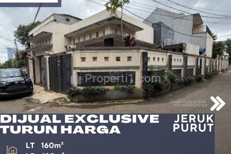Dijual Rumah Eksklusif Posisi Hoek Lingkungan Tenang Nyaman Lokasi Strategis di Jeruk Purut Jakarta Selatan