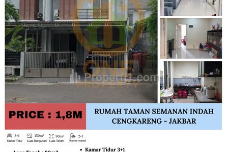 Dijual Rumah di Taman Semanan Indah, Cengkareng - Jakarta Barat
