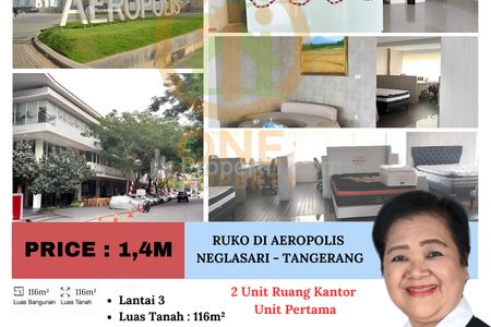 Dijual Cepat!! 2 Unit Ruang Kantor Unit Pertama, Neglasari - Tangerang