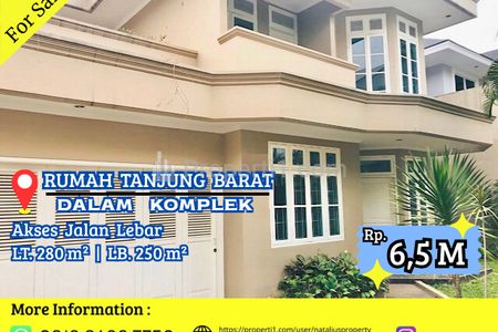 Dijual Rumah Komplek Tanjung Barat Jakarta Selatan, Lokasi Strategis Nyaman Jalan Lebar