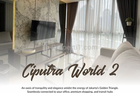 Disewakan Apartemen Ciputra World 2 Jakarta, Nyaman Dekat Mall & Perkantoran - 2 BR Furnished