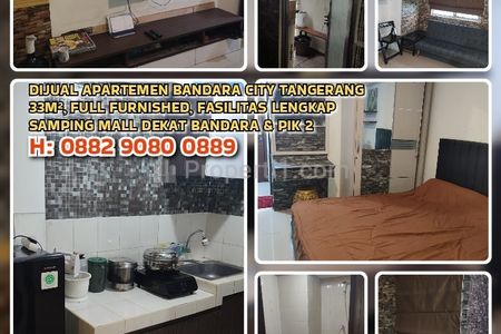 Jual Apartemen Bandara City Tangerang, Luas 33m2, Full Furnished, Samping Mall, Dekat Bandara & PIK 2, Fasilitas Lengkap Pool, Taman, Mall