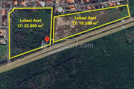 Jual Tanah 4,3 ha Hanya 15 Juta/m² di Jl. Raya Bypass Ngurah Rai Sidakarya Denpasar Selatan