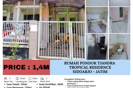 Dijual Perumahan Pondok Tjandra, Tropical Residence, Sidoarjo - Jawa Timur