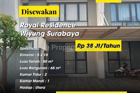 Disewakan Rumah Minimalis Royal Residence Wiyung Surabaya Selatan