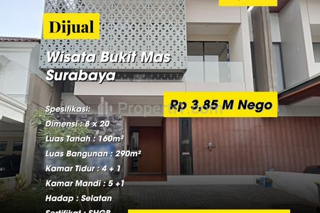 Dijual Rumah Wisata Bukit Mas Lidah Wetan Surabaya Barat