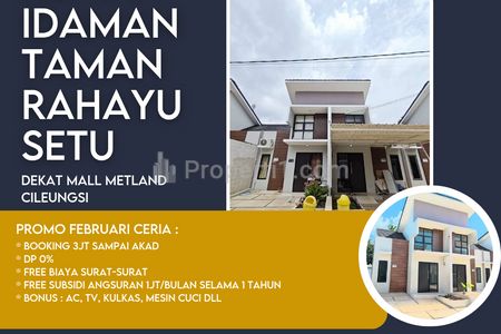 Dijual Rumah Siap Huni 400 Jutaan SHM di Setu Bekasi, Lokasi Strategis Hanya 5 Menit dari Metland Cileungsi