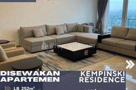 Disewakan Apartemen Kempinski Residence 3BR Full Furnished Lokasi Strategis di Jantung Kota Jakarta