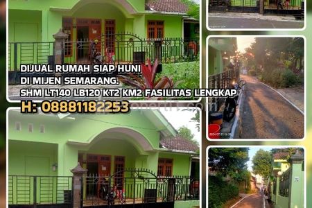 Dijual Rumah Siap Huni di Mijen Semarang, LT140 LB120 SHM Strategis Murah
