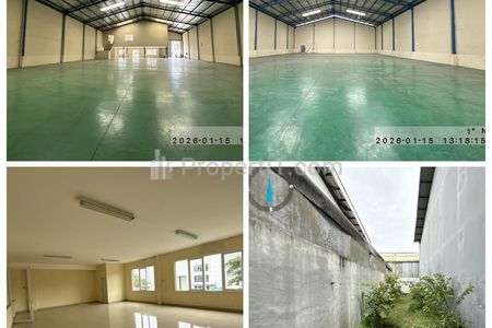 Sewa Gudang Murah Siap Pakai Bangunan 1056m2,  Akses Kontainer di Kawasan Industri Delta Silikon V, Dekat GIIC, KITIC, Deltamas, Jababeka, AEON Mal