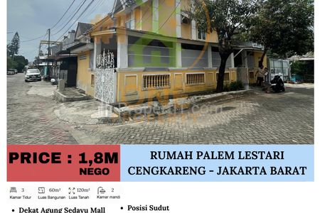 Dijual Rumah di Palem Lestari, Cengkareng, Jakarta Barat