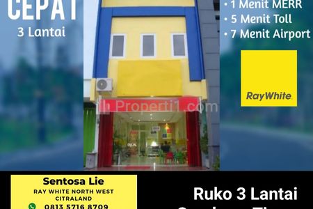 Dijual Ruko Modern 3 Lantai di Rungkut Asri Utara - Kali Rungkut Surabaya Timur - Cocok Buat Segala Usaha Kursus, Kantor, Salon, dan Lainnya