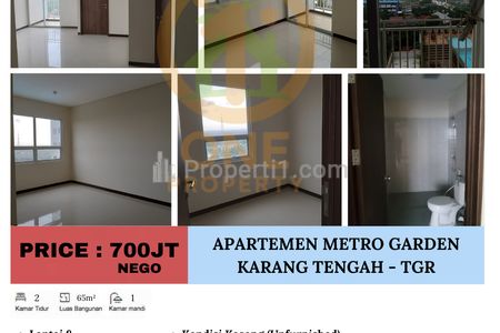 Dijual Apartemen Metro Garden, Parung Jaya, Karang Tengah, Tangerang - 2 BR Unfurnished