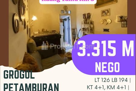Jual Rumah 2 Lantai Bagus di Grogol Petamburan Jakarta Barat - Dekat ke Stasiun Daan Mogot