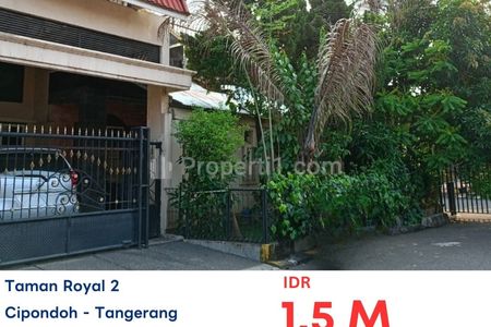 Dijual Lelang Rumah Poris Jalan Taman Royal 2 di Cipondoh Tangerang