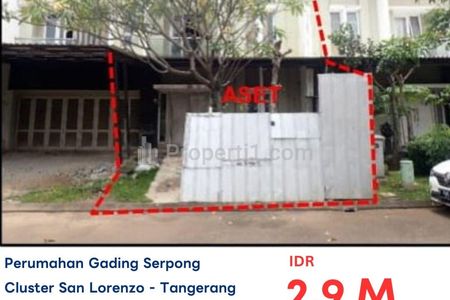 Dijual Lelang Rumah San Lorenzo di Gading Serpong, Tangerang