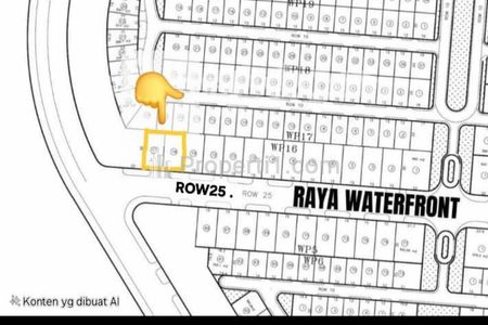 Dijual 2 Jejer Tanah Kavling Waterfront Citraland Wp 16 Surabaya - Hadap Nol Jalan Raya Row Lebar 25 Meter Strategis Komersial Area