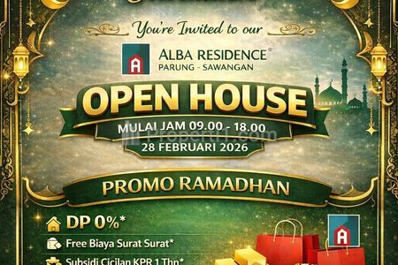 Jual Rumah Primary Alba Residence Parung, Bogor - DP 0%, Free Biaya Surat-Surat, Hadiah Langsung Emas