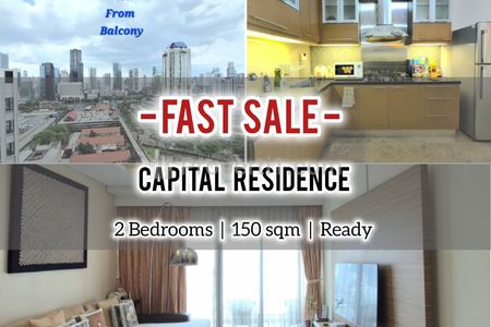 Jual Termurah Apartemen Capital Residence 2BR 150sqm, Furnished & Siap Huni / Also Available 3BR & Combine Unit, Direct Owner - Yani Lim 08174969303
