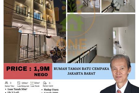 Dijual Rumah Taman Ratu Cempaka, Jakarta Barat