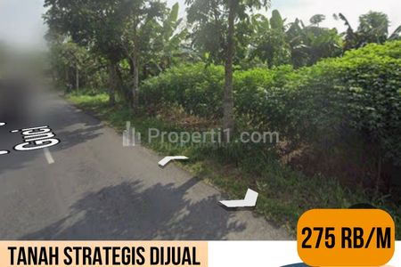 Dijual Tanah 2000 m2 di Depan Jalan Raya Moga Guci, Bojong, Tegal, Jawa Tengah