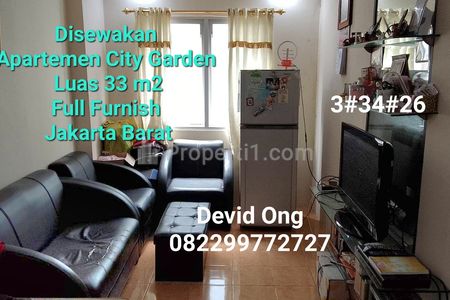 Disewakan Apartemen City Park Jakarta Barat - Luas 33 m2 Tipe 2 BR Full Furnished 