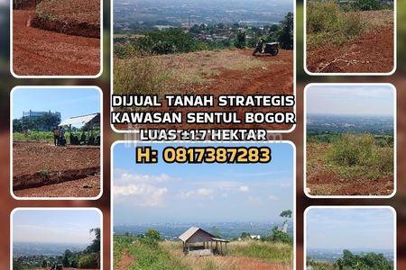 Dijual Cepat Tanah Kawasan Sentul Bogor - Luas 1,7ha Lokasi Strategis Murah Bisa Nego