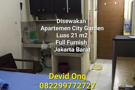 Disewakan Apartemen City Garden Jakarta Barat - Tipe Studio Full Furnish - Tinggal Bawa Koper